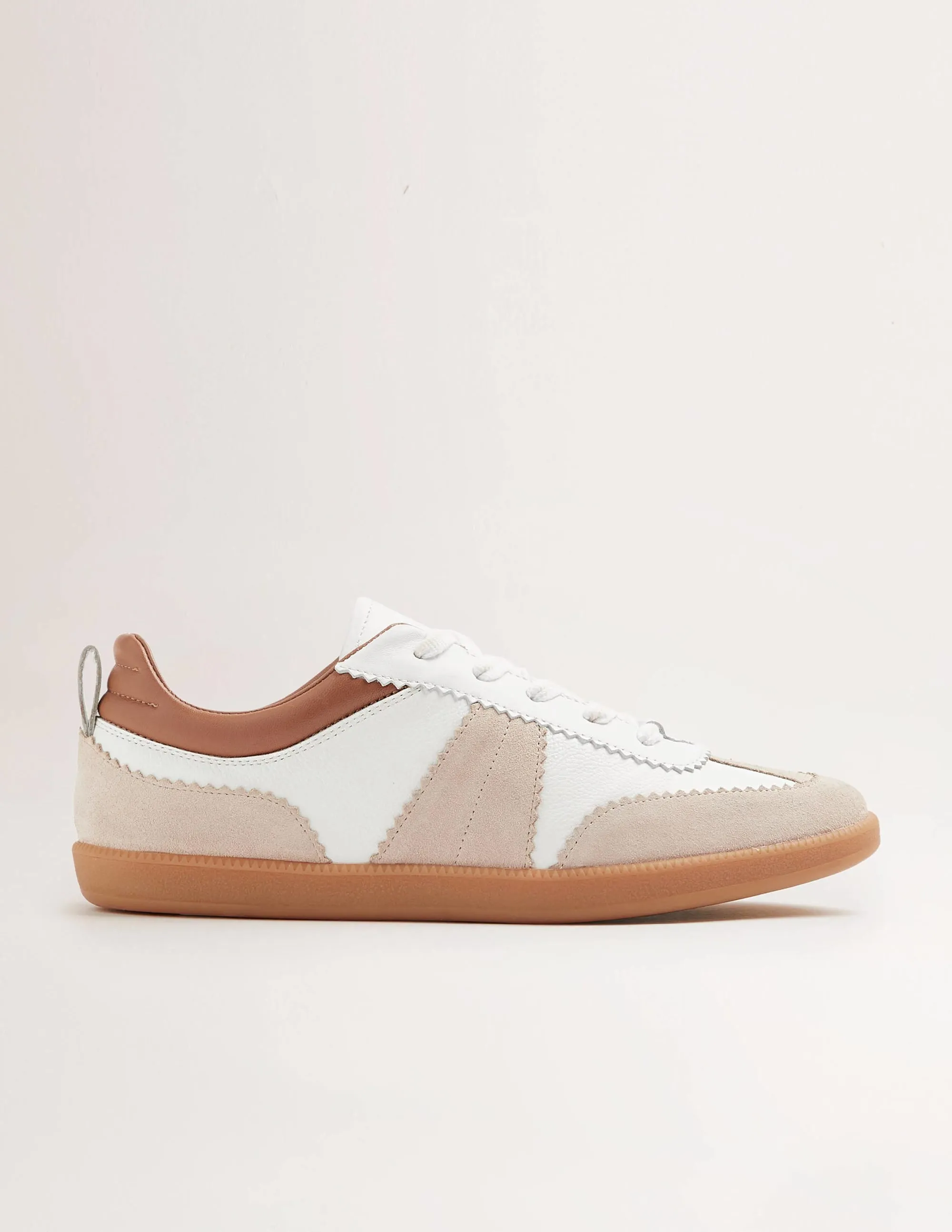 Erin Retro Tennis Trainers-White/Ecru