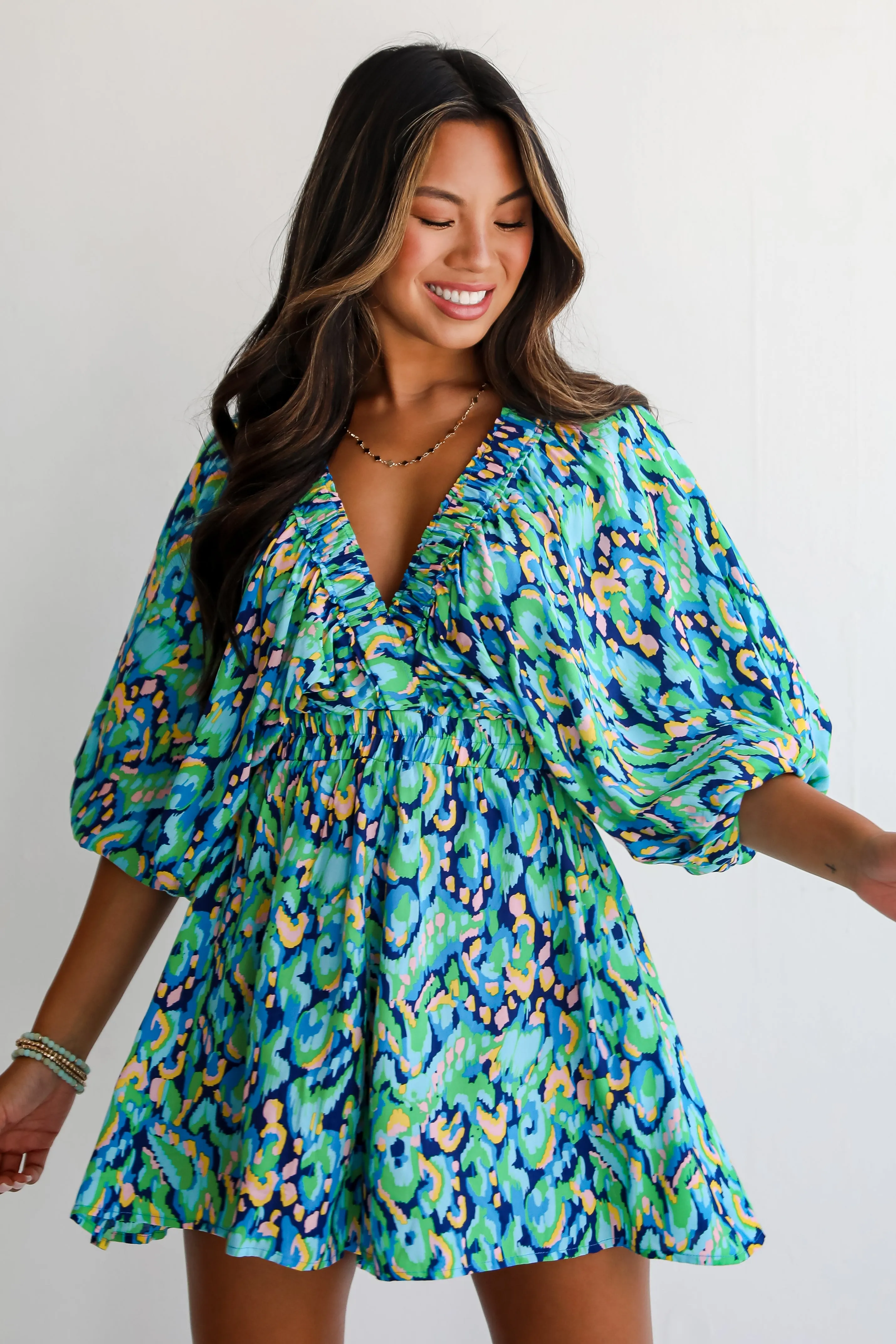 FINAL SALE - Magnificent Poise Blue Romper