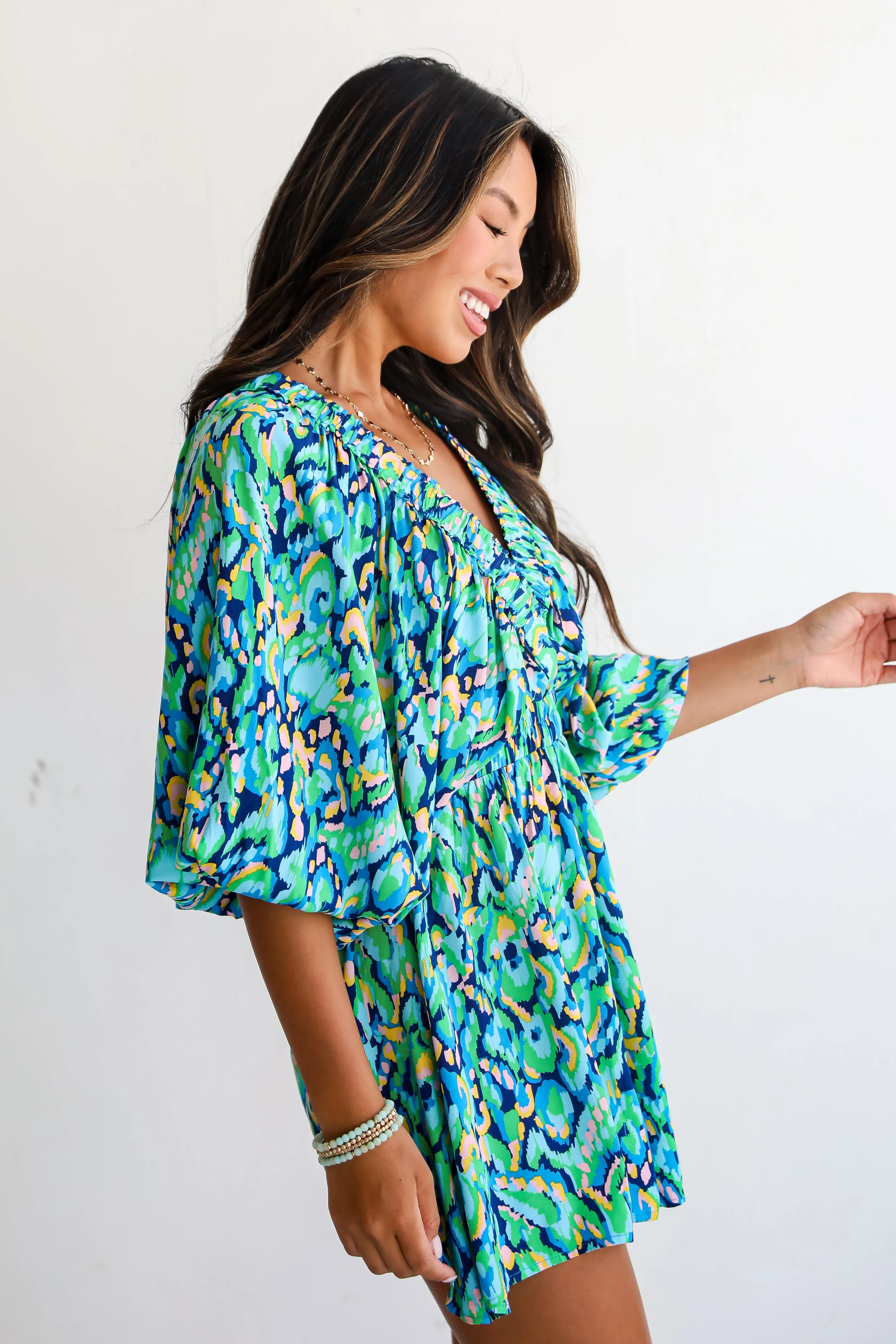 FINAL SALE - Magnificent Poise Blue Romper