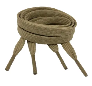 Flat Oatmeal Shoelaces - 8mm wide