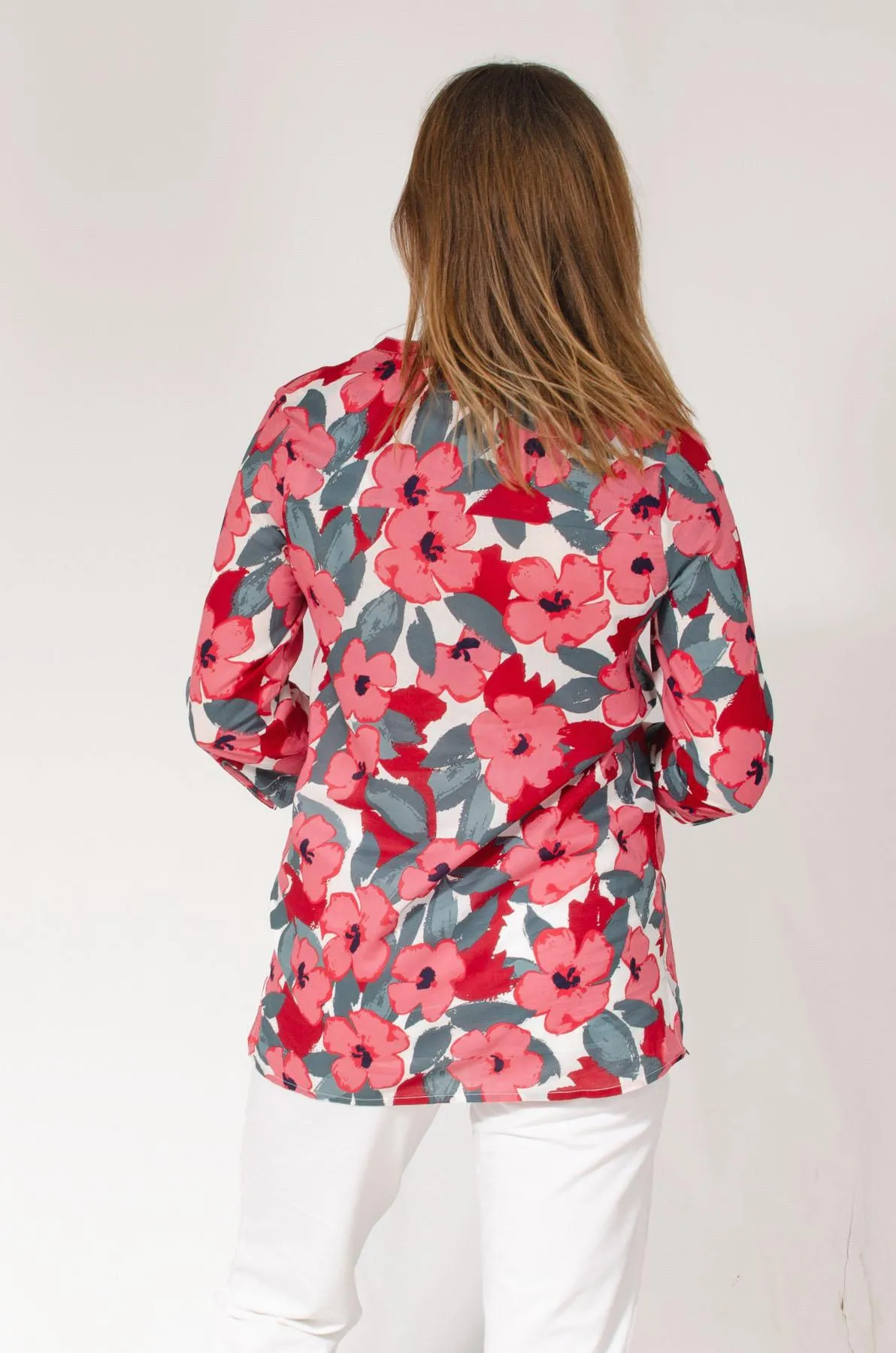 Floral Bloom Pink Tunic Top