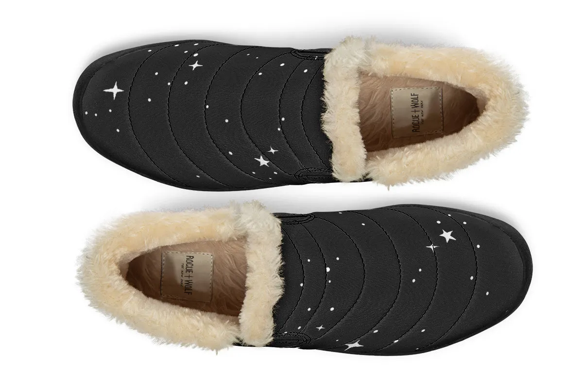 Forever Rose Winter Sneakers - Warm & Easy Slip-On Shoes Lined with Vegan Wool with Anti-Slip Soles