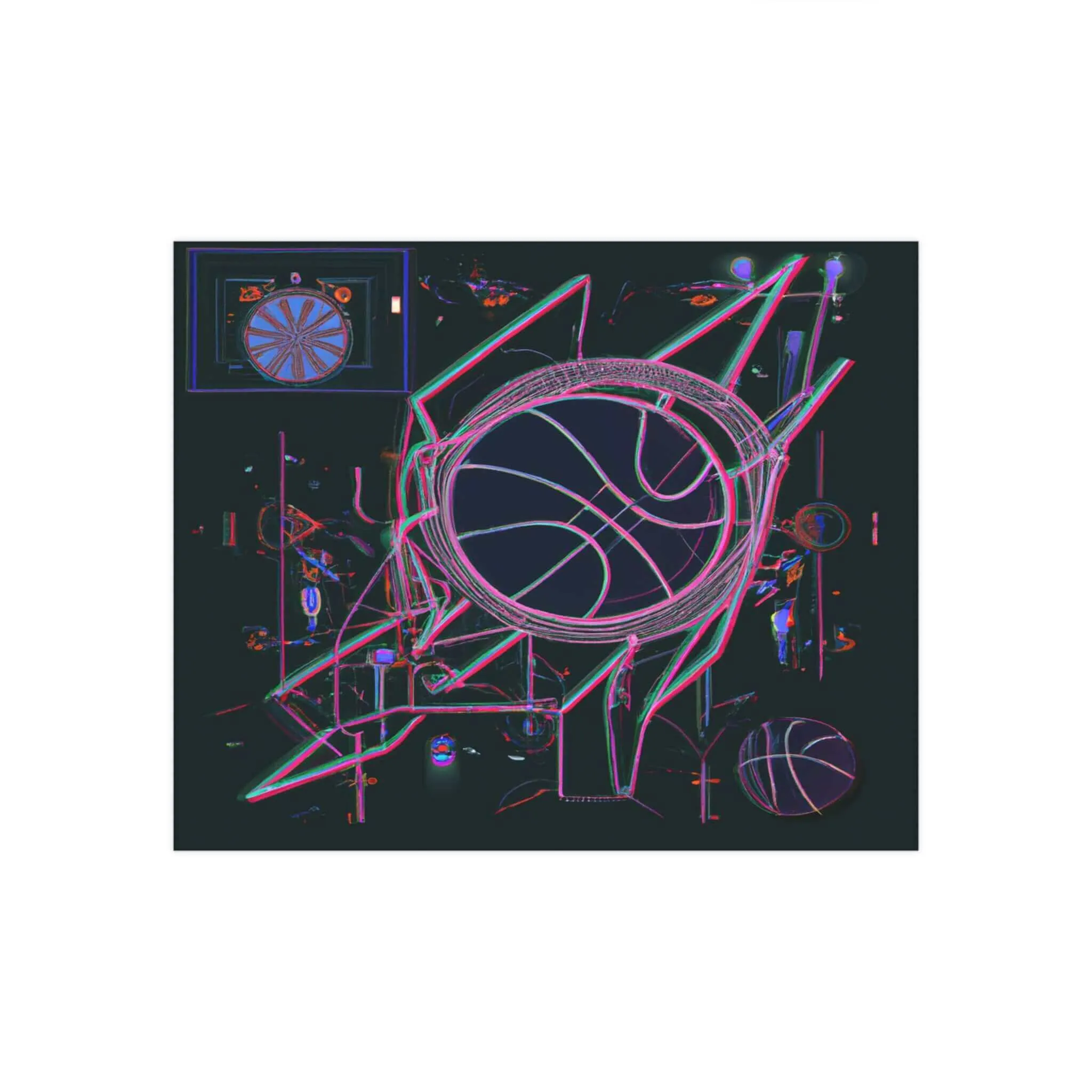 Futuristic Slam Dunk Dream Basketball Poster