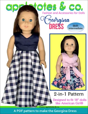 Georgina Dress 18 Inch Doll Sewing Pattern