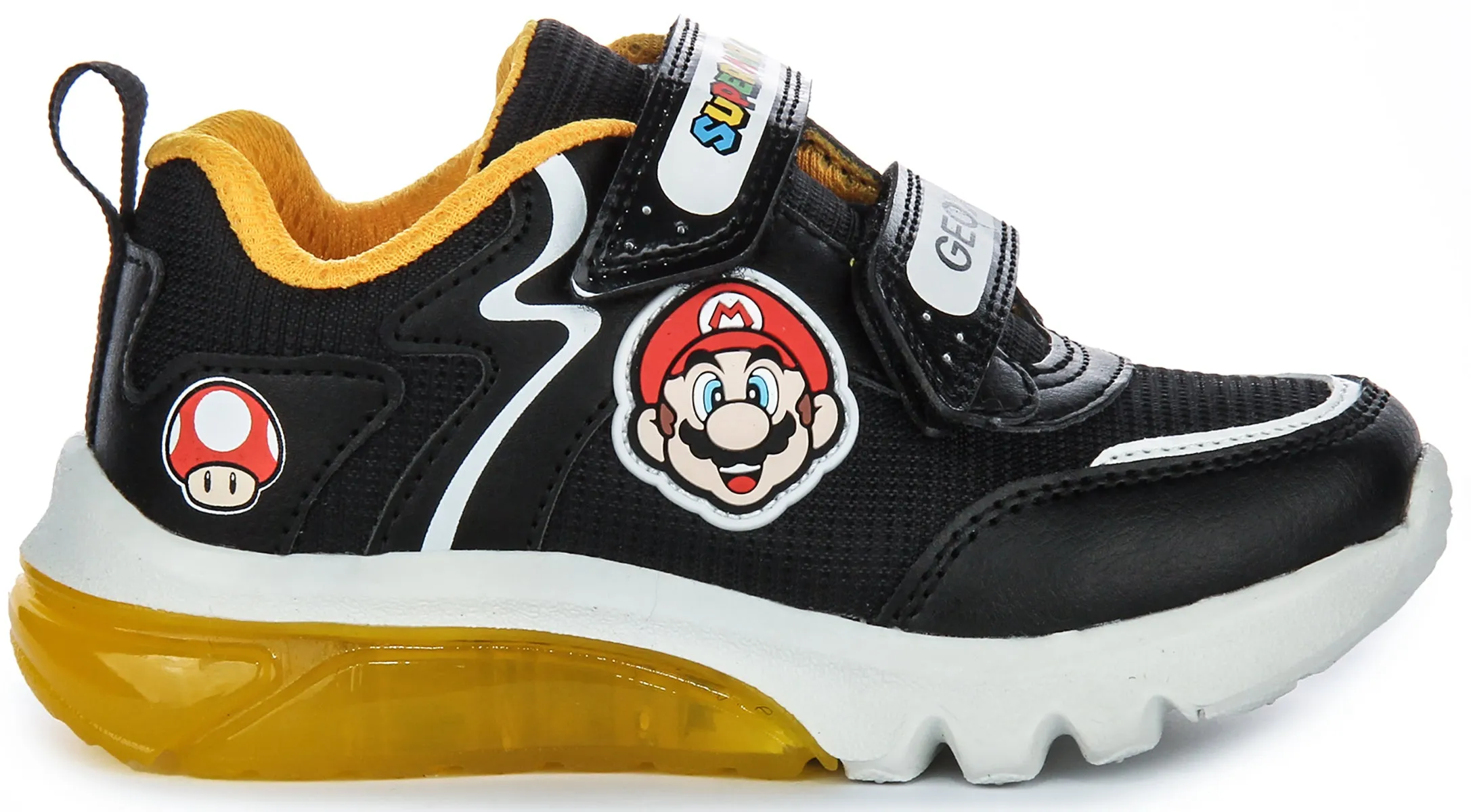 Geox J Ciberdrone X Super Mario In Black Yellow For Kids