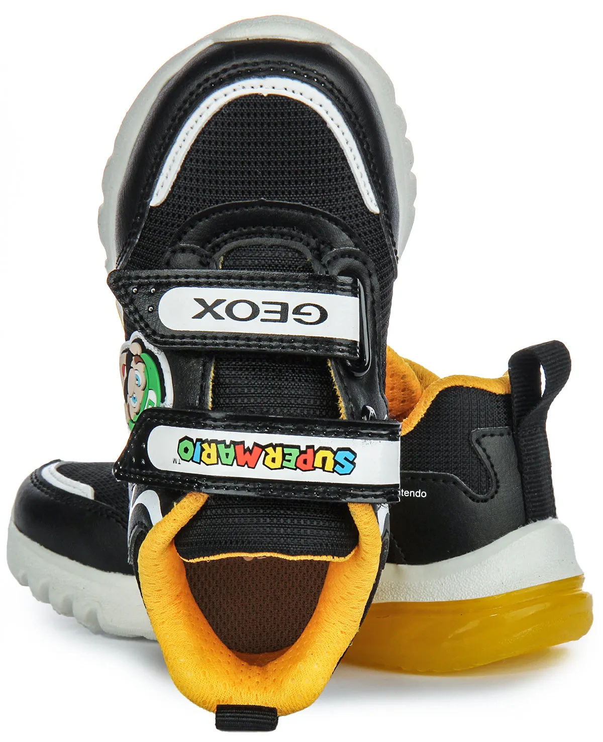 Geox J Ciberdrone X Super Mario In Black Yellow For Kids