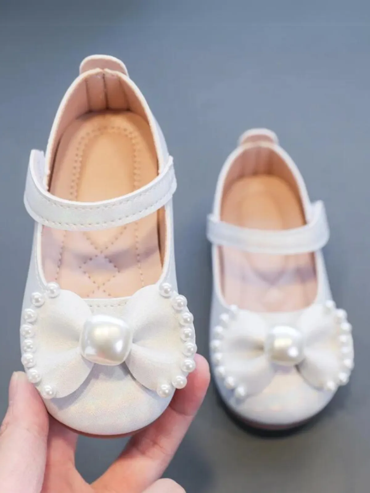 Glam Girl Pearly Bow Mary Jane Shoes By Liv and Mia