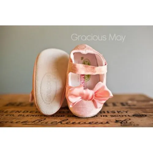 Gracious May Silk Bow Shoe in Pink