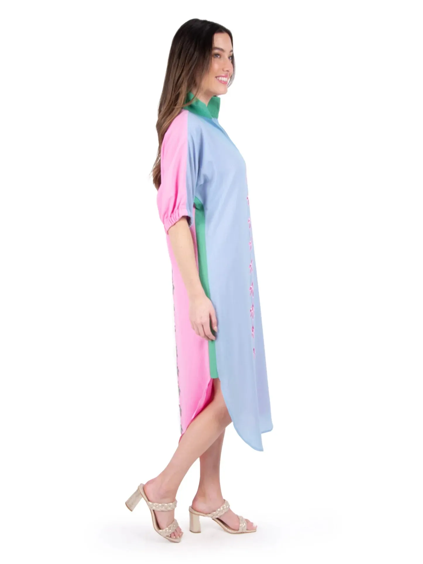 Guava Colorblock Poppy Caftan