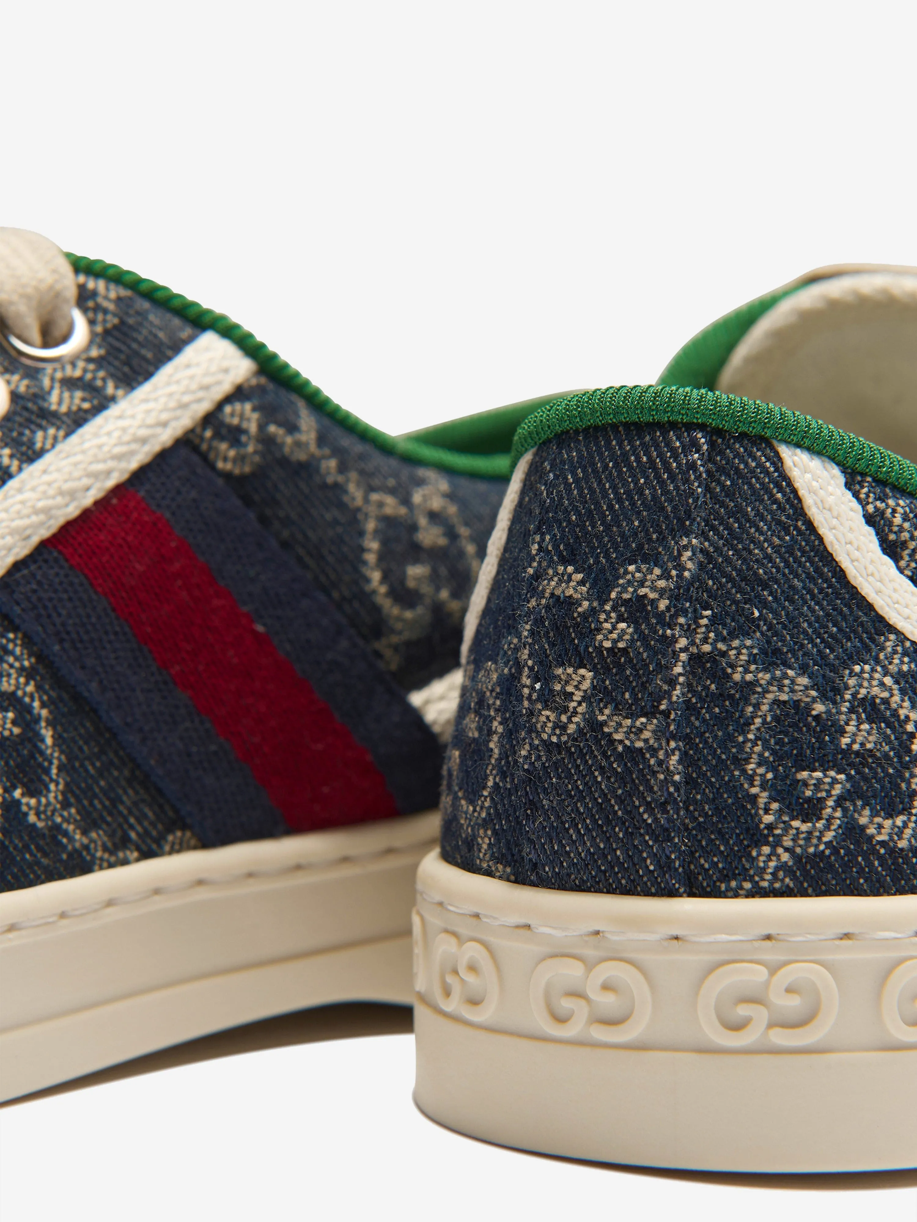 Gucci Unisex Denim Jacquard GG Tennis Trainers