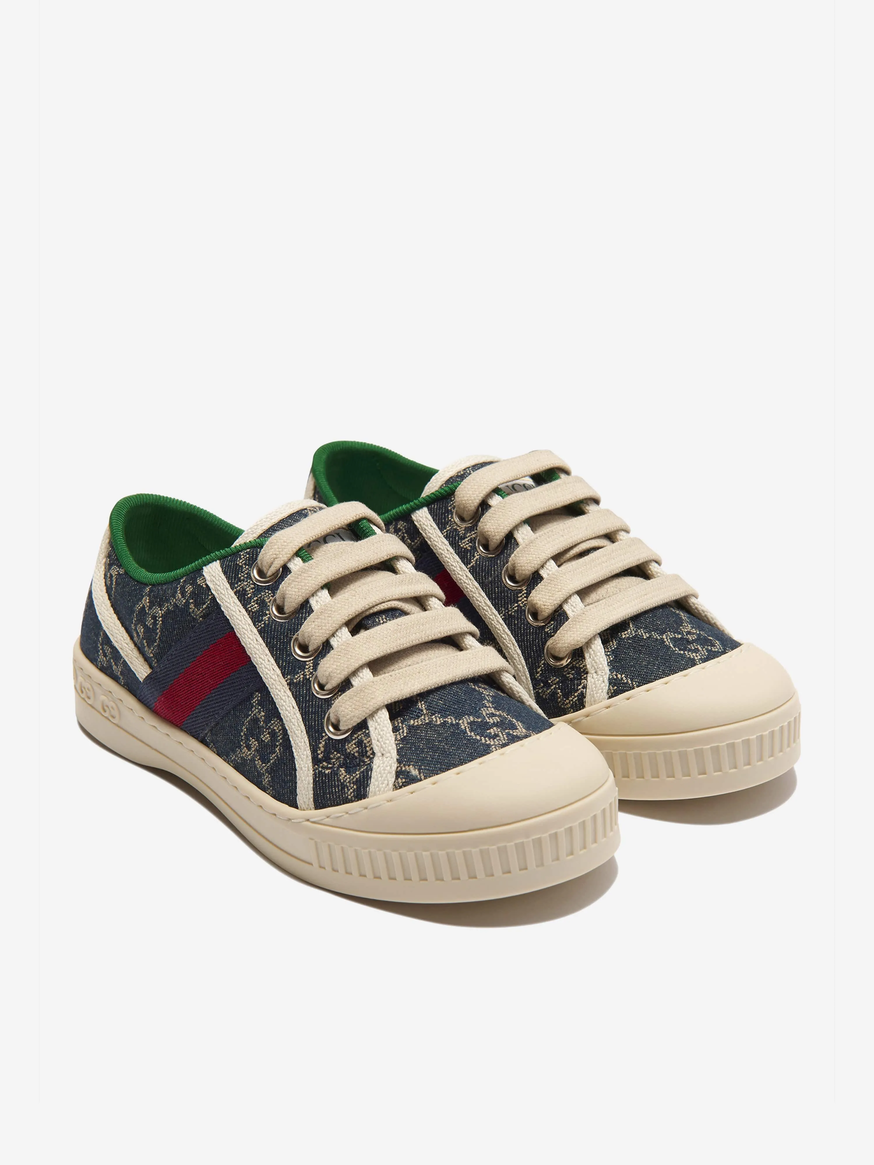 Gucci Unisex Denim Jacquard GG Tennis Trainers