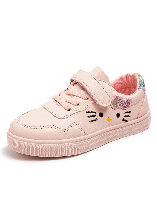 Hello Kitten Velcro Sneakers by Liv and Mia