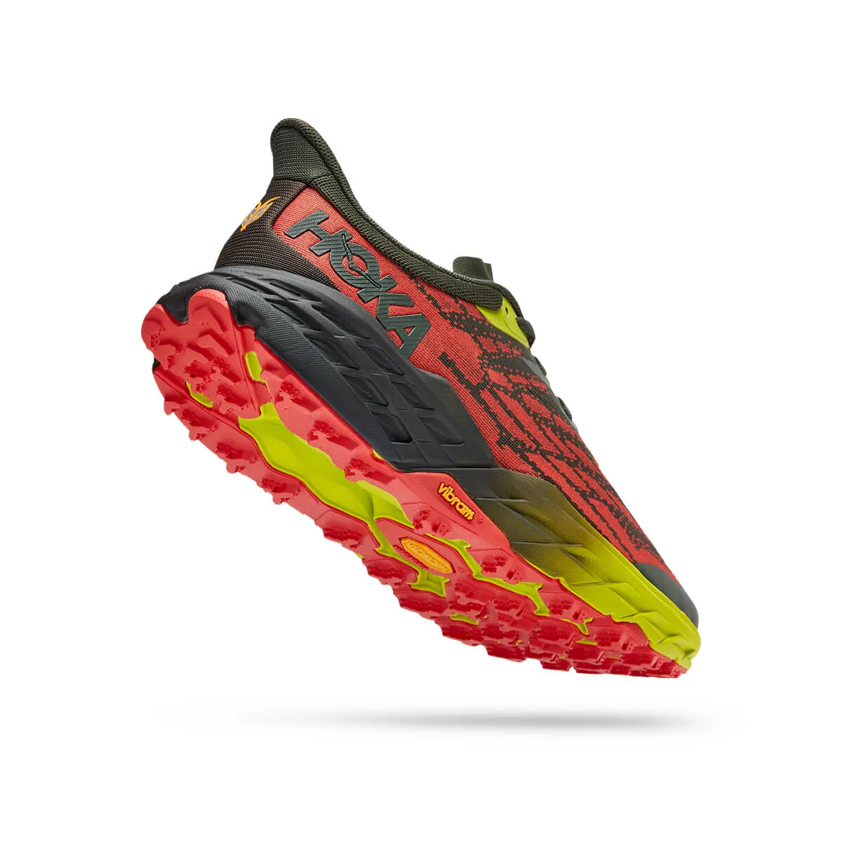 Hoka Speedgoat 5 Wide Mens | Thyme / Fiesta