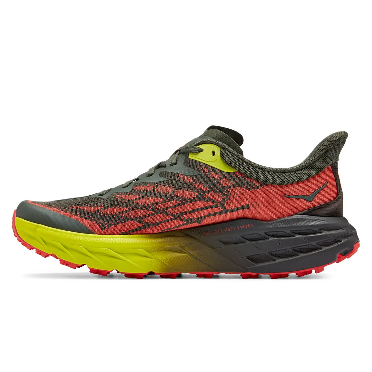 Hoka Speedgoat 5 Wide Mens | Thyme / Fiesta