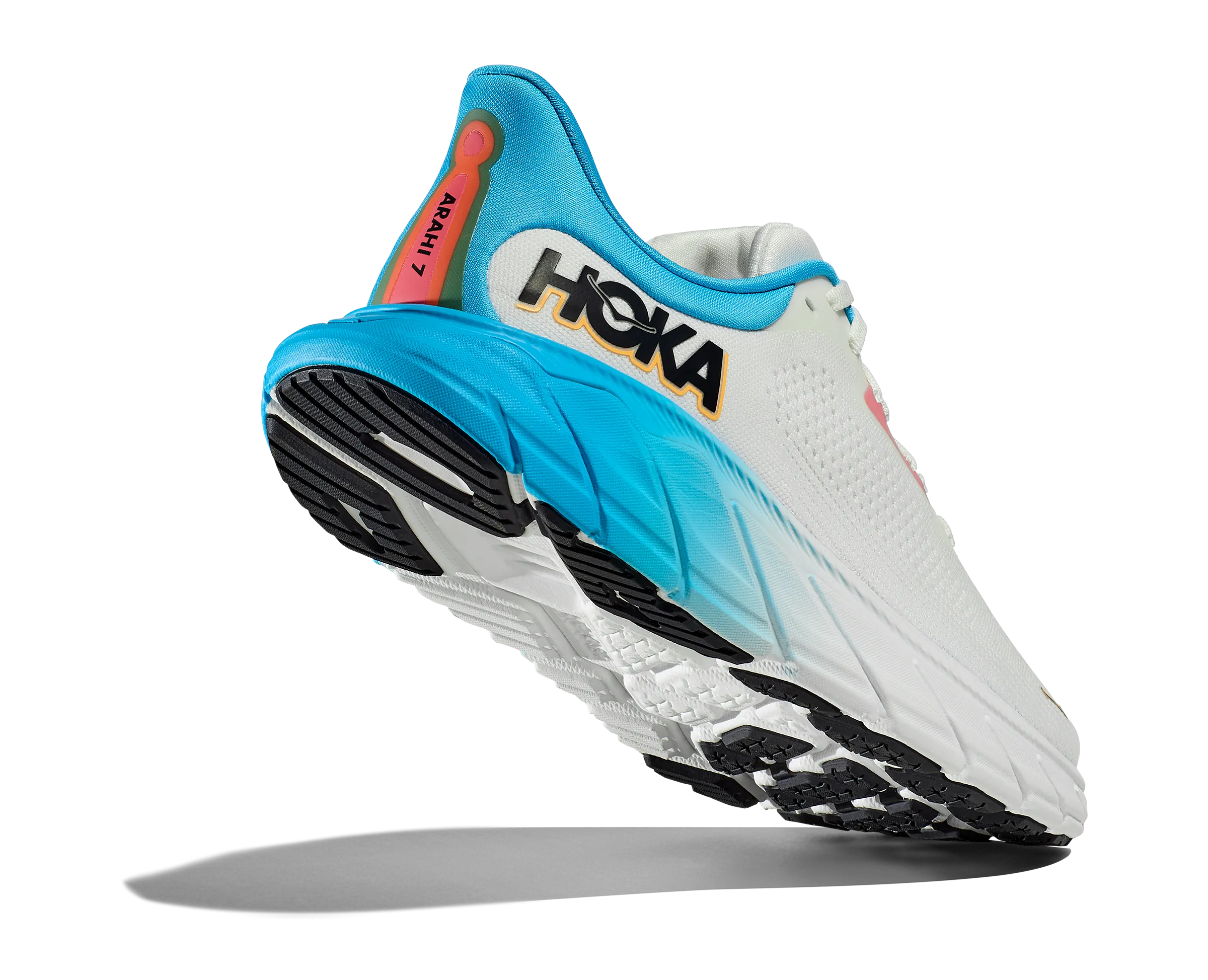 Hoka Womens Trainer Arahi 7 Blanc De Blanc/Swim Day