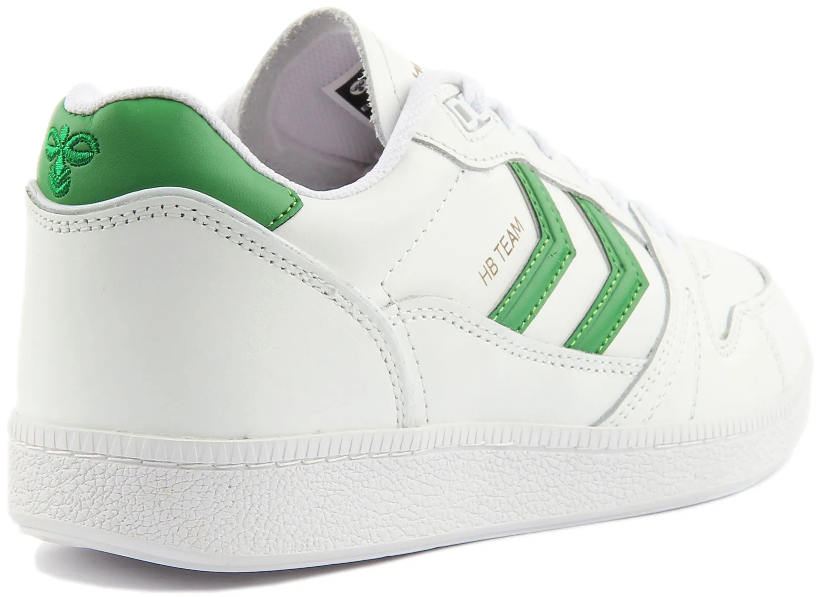 Hummel HB Team Retro Trainers In White Green For Men