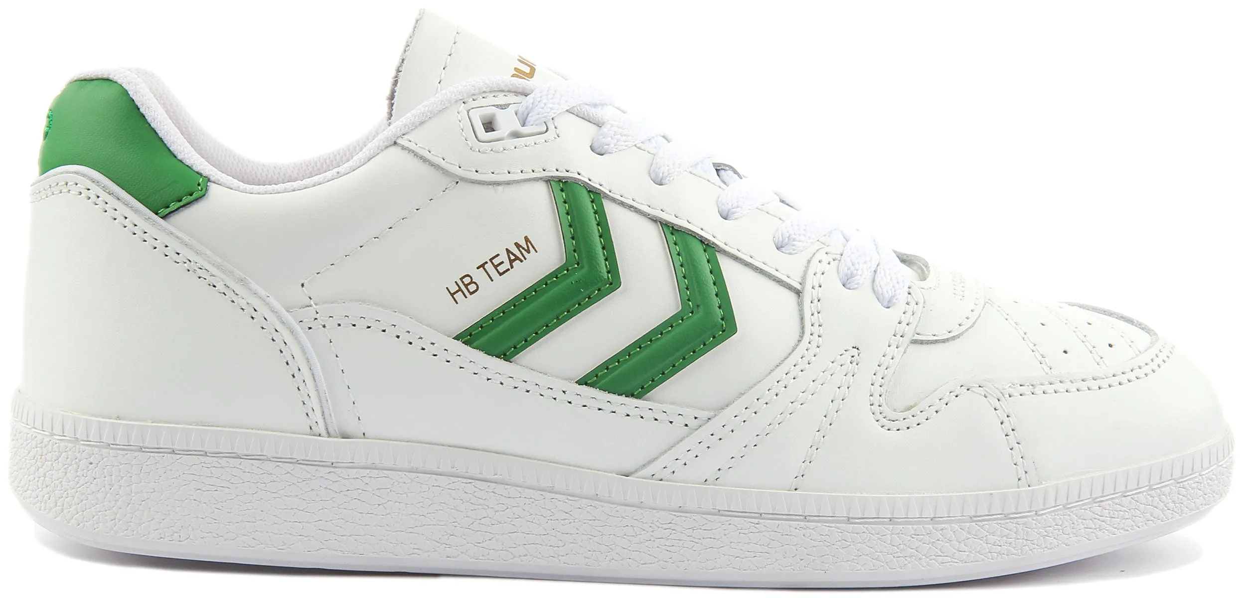 Hummel HB Team Retro Trainers In White Green For Men