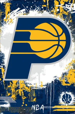 Indiana Pacers Official NBA Basketball Team Logo Poster - Costacos 2023