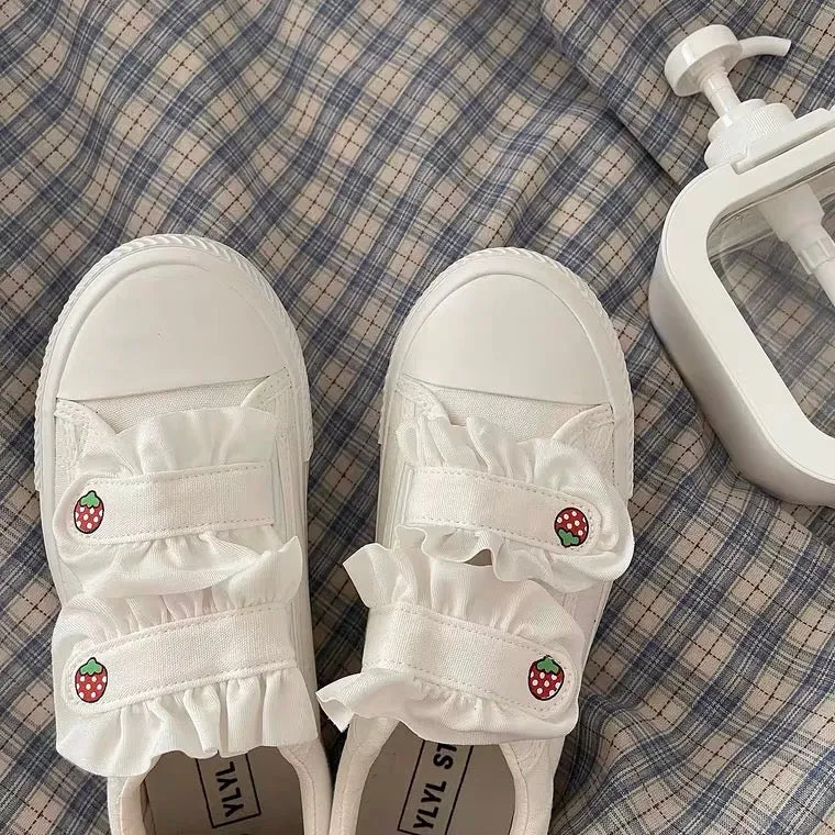 INS CUTE STRAWBERRY CANVAS SHOES BY70119