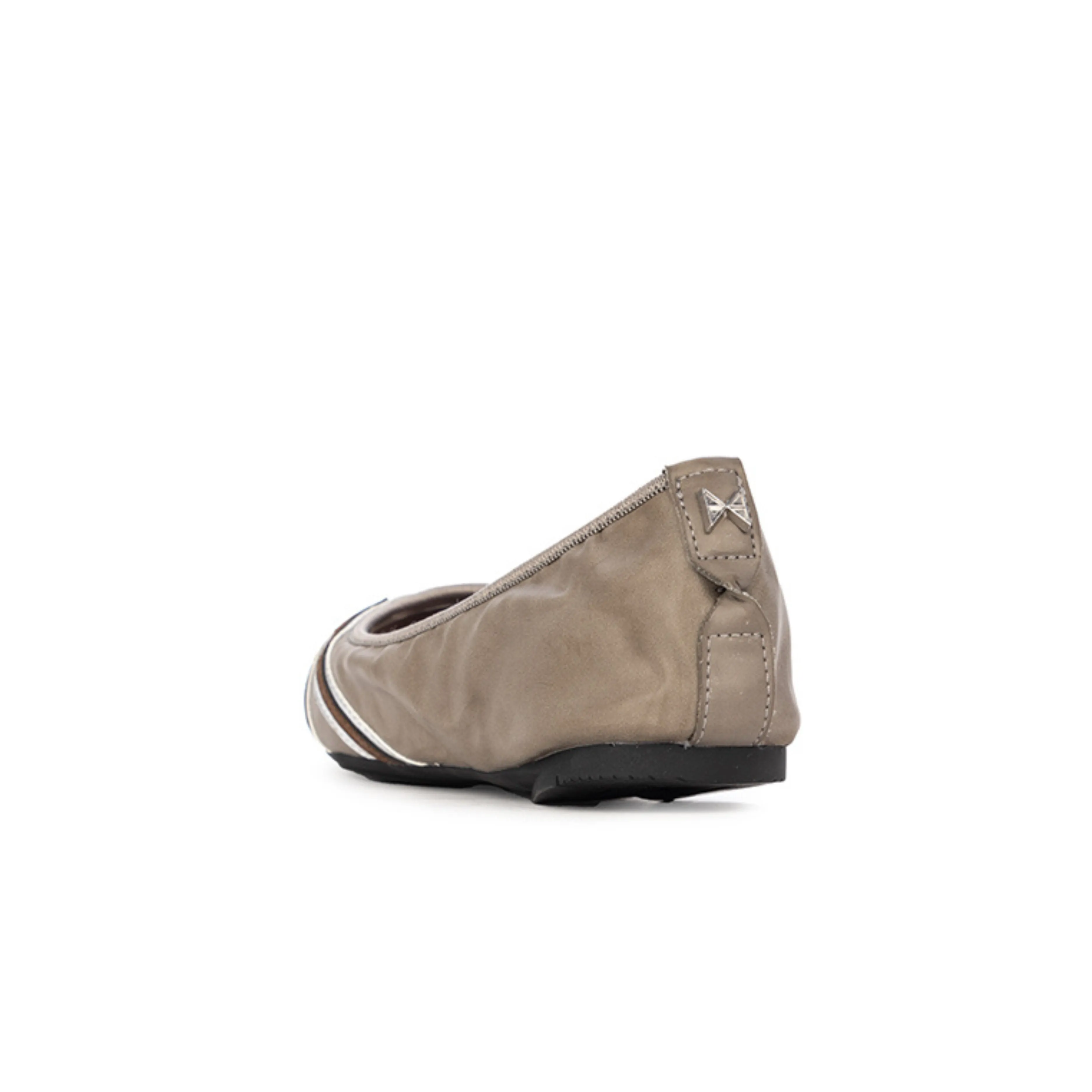 JACQUI Ballet Flat Shoes - Grey/Taupe/Silver