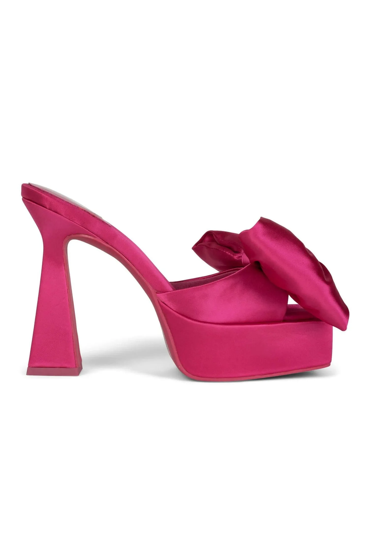 Jeffrey Campbell Gazenia Platform Bow in Fuchsia Satin