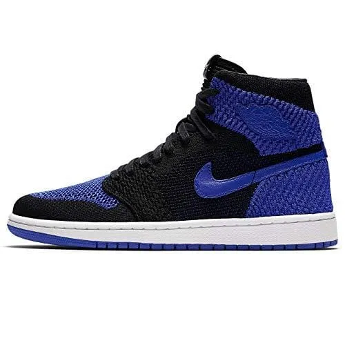 Jordan Nike Mens Air 1 Retro Hi Flyknit Black/Royal Flyknit Size 11