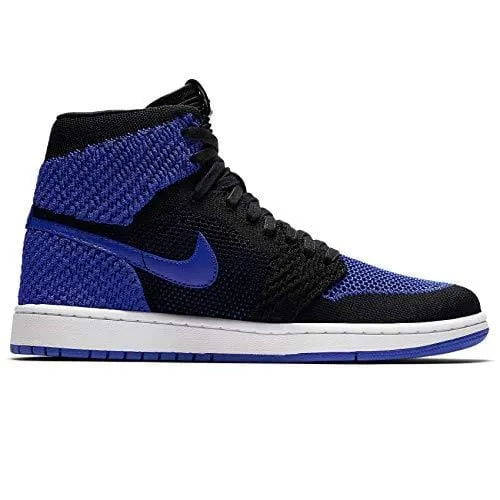 Jordan Nike Mens Air 1 Retro Hi Flyknit Black/Royal Flyknit Size 11