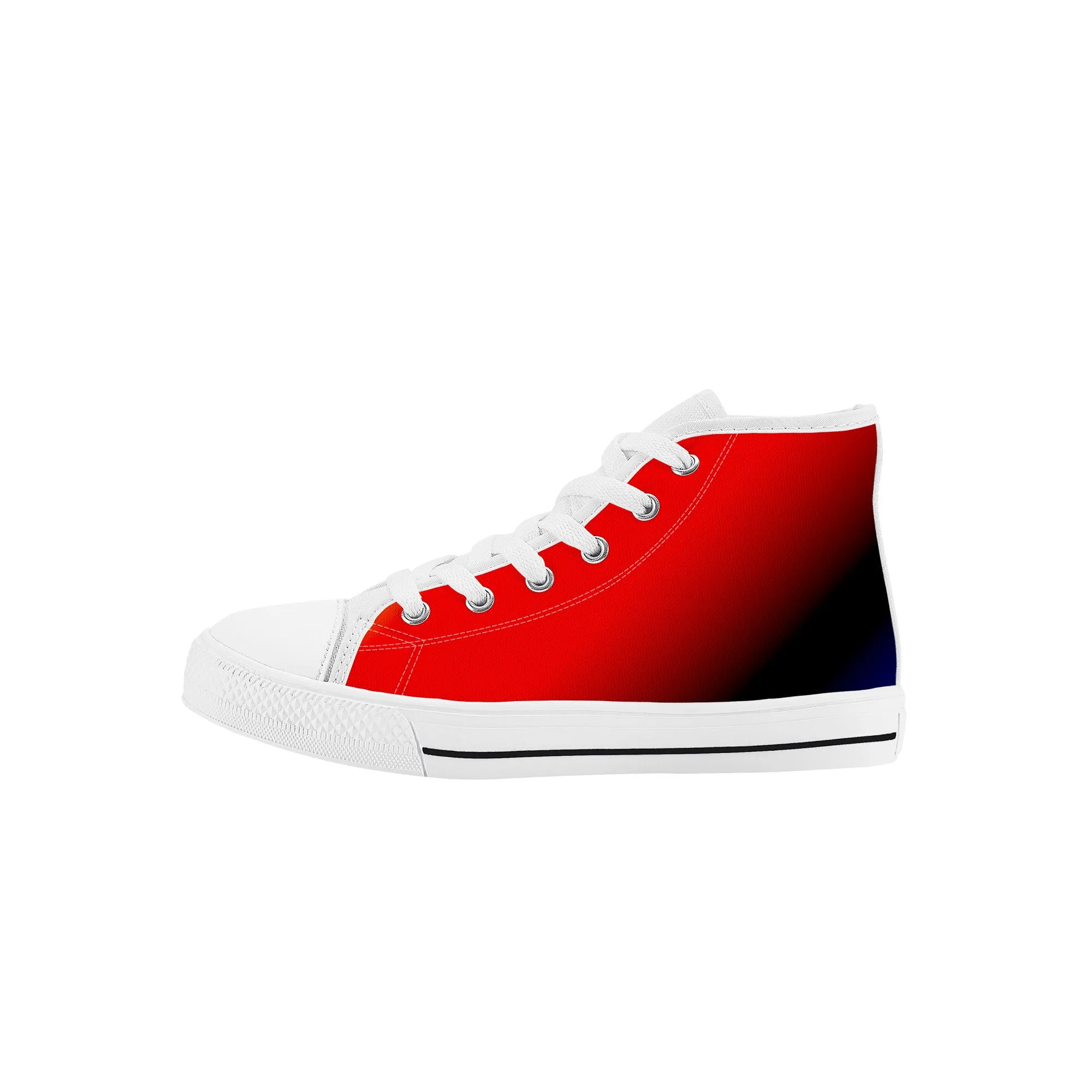 Kids High Top Sneakers - Red/Orange