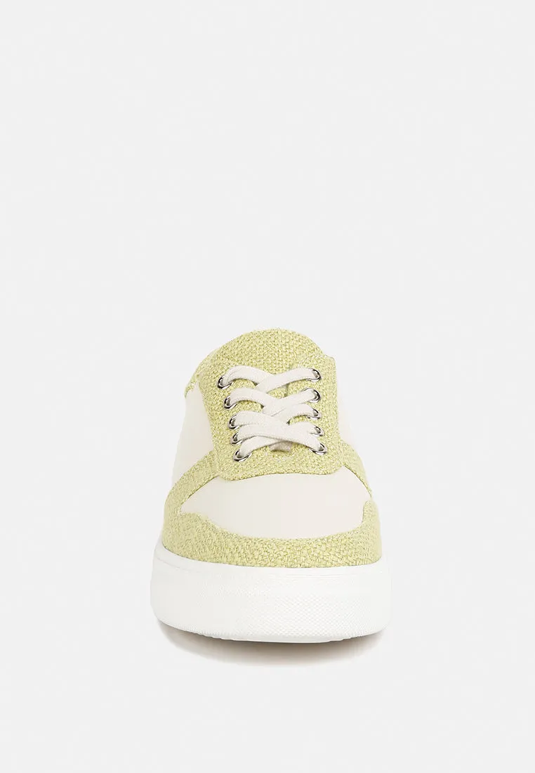 Kjaer Dual Tone Leather Sneakers