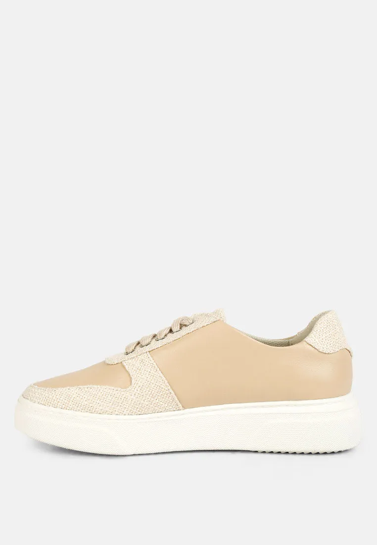 Kjaer Dual Tone Leather Sneakers