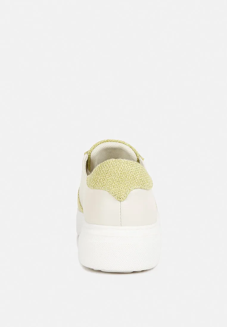 Kjaer Dual Tone Leather Sneakers