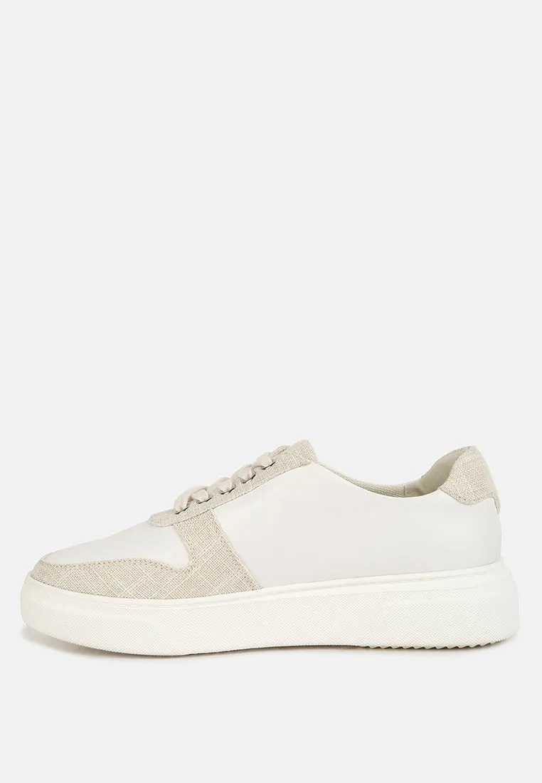 Kjaer Dual Tone Leather Sneakers