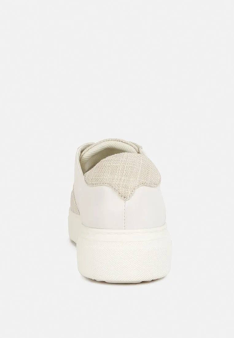 Kjaer Dual Tone Leather Sneakers