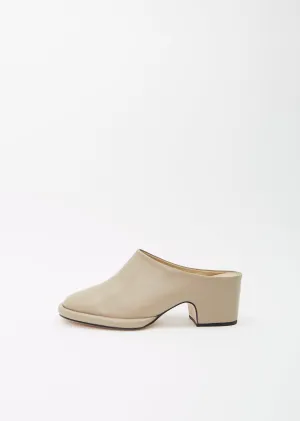 Leather Arch Mule — Greige