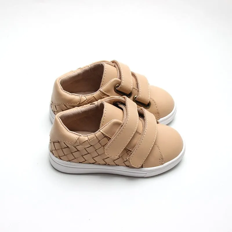 Leather Woven Sneaker | Color 'Honey'