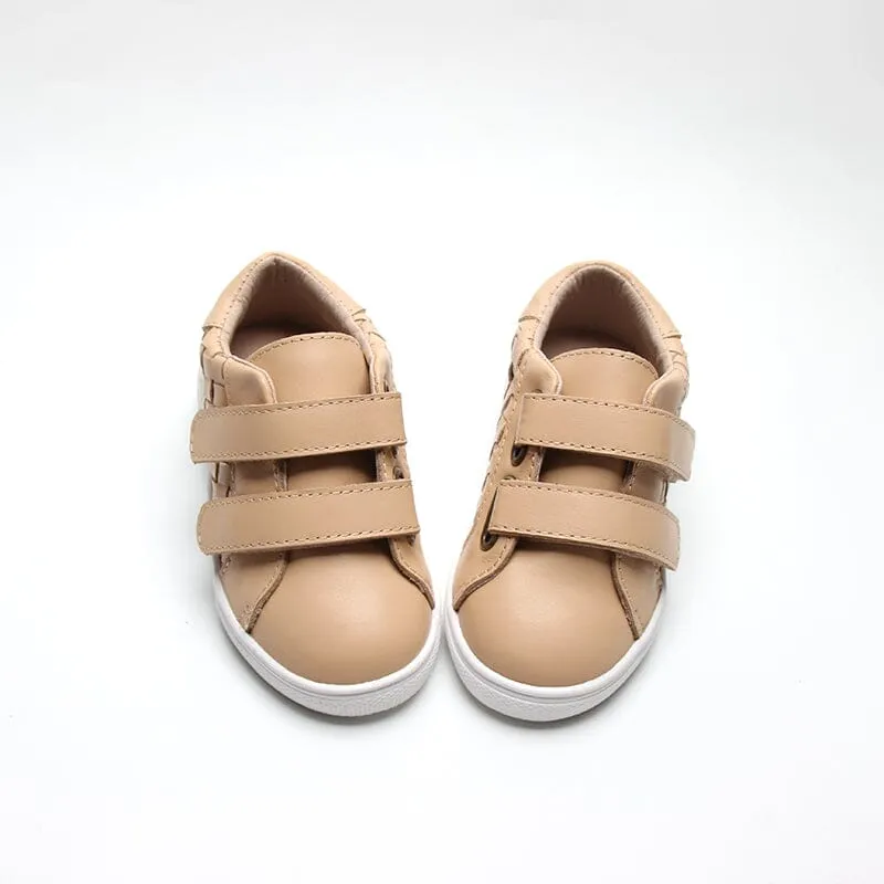 Leather Woven Sneaker | Color 'Honey'