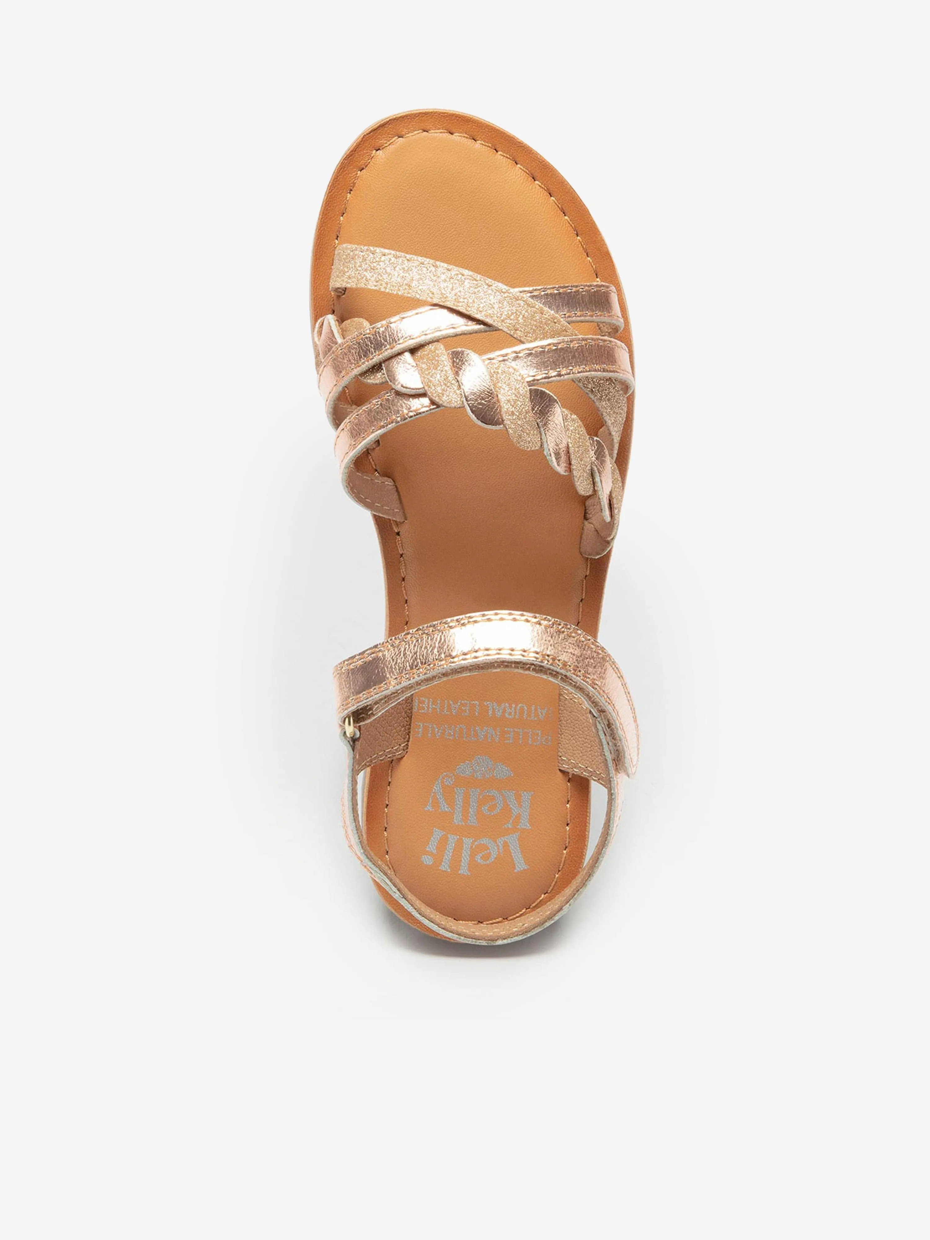 Lelli Kelly Girls Leather Nadir Sandals in Gold