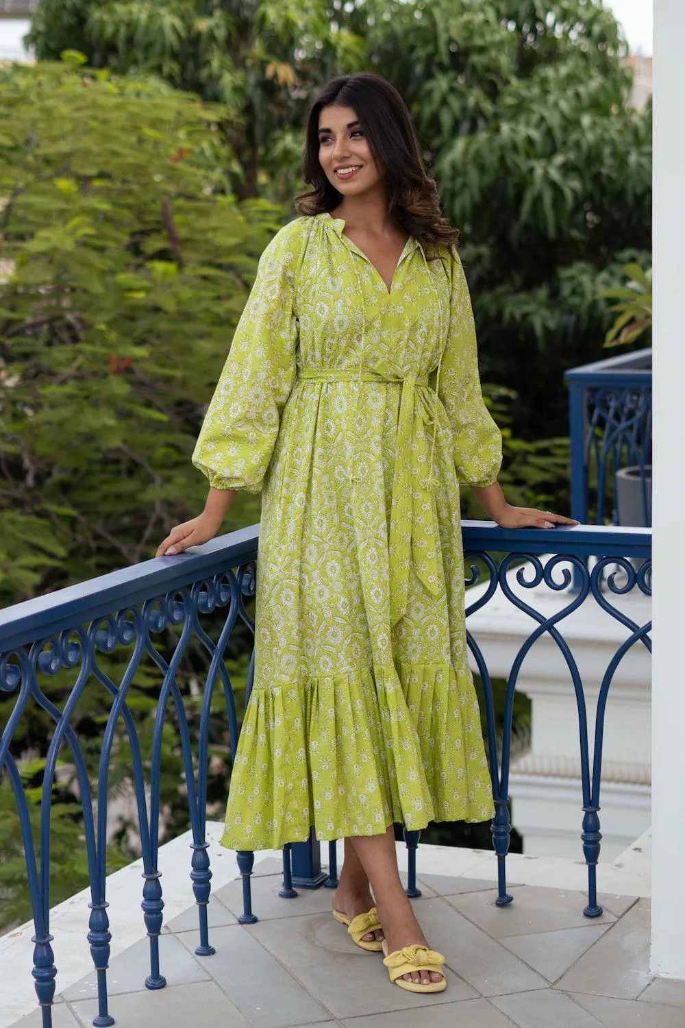 Light Green Frill Maxi