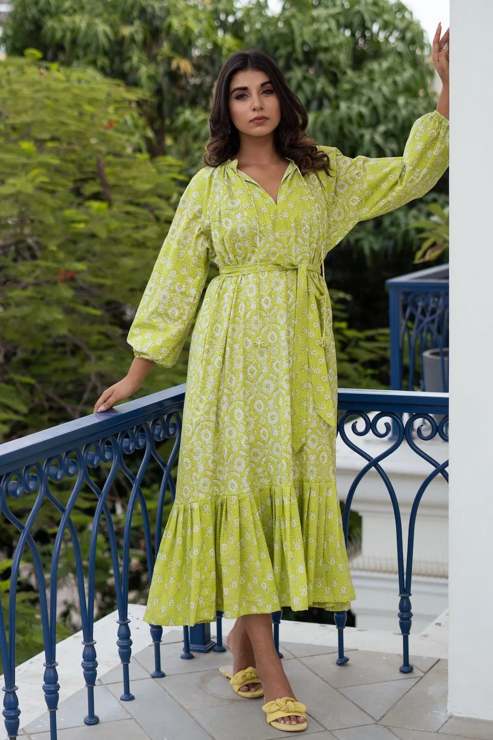 Light Green Frill Maxi