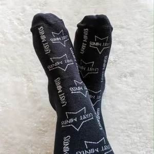 Lost Minds Silver Logo Socks