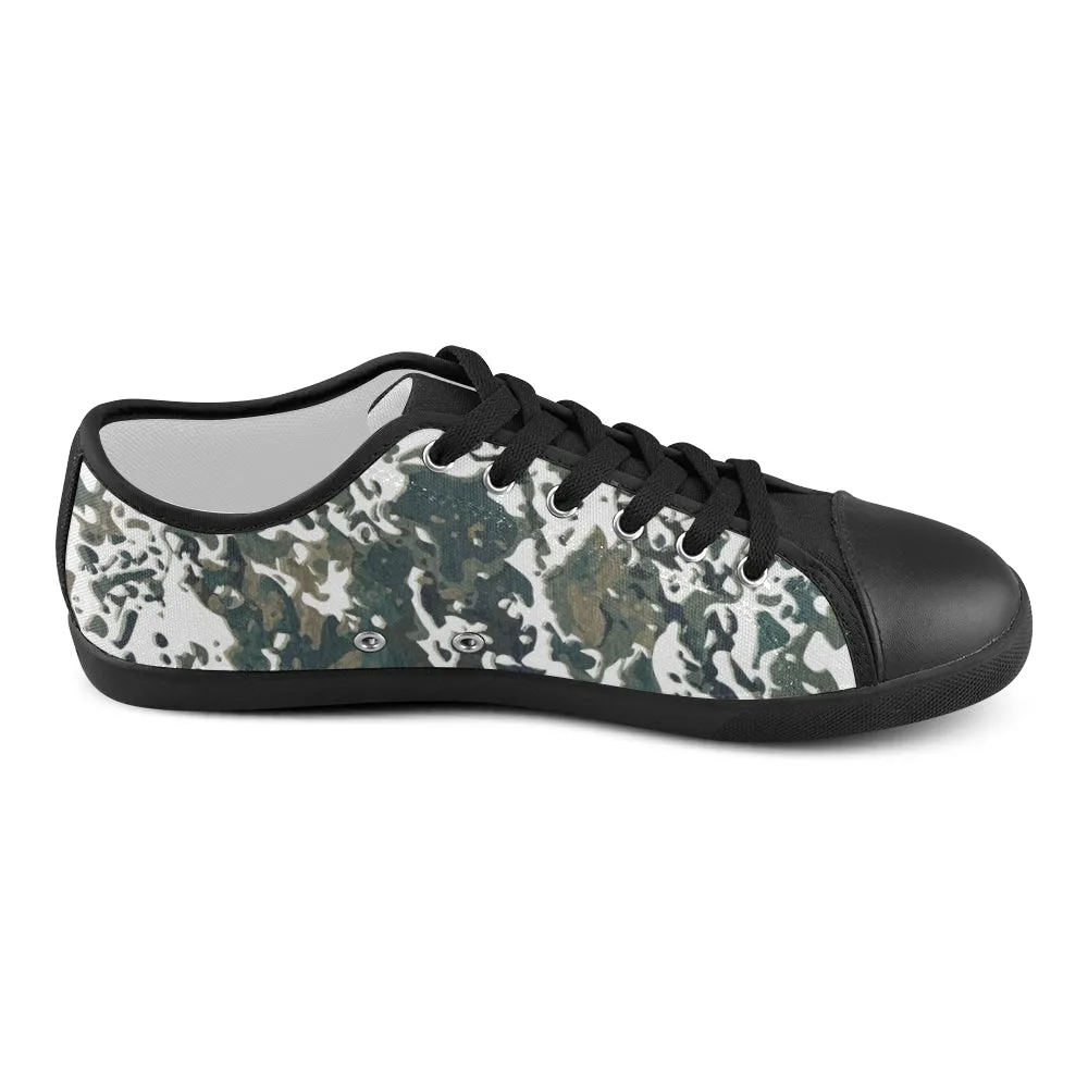 Men's Flecktarn Camouflage Print Canvas Low Top Shoes