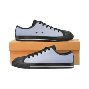 Men's Light Blue Solids Print Canvas Low Top Shoes