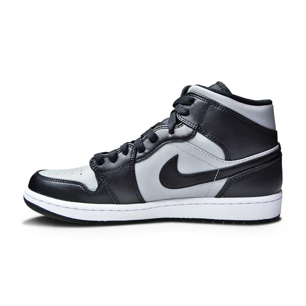 Mens Nike Air Jordan 1 Mid - 554724 096 - Black Gym Red Particle Grey