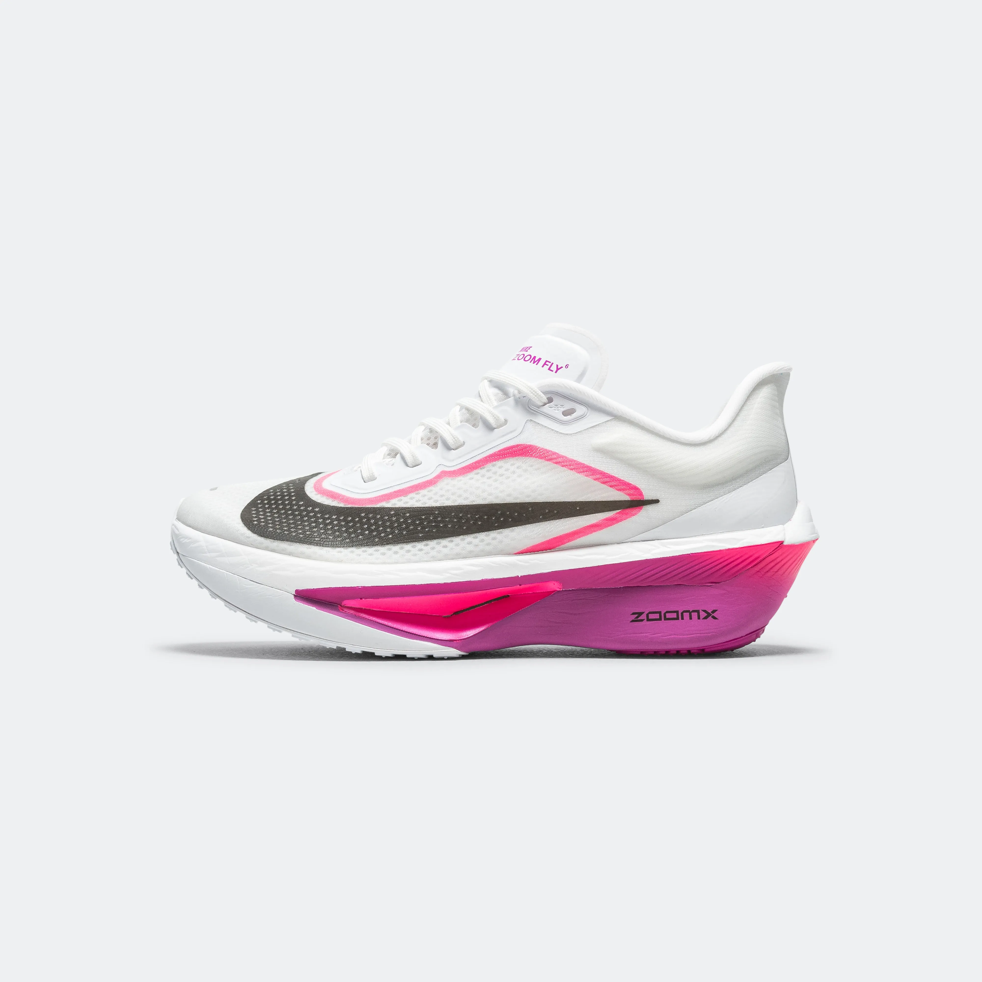 Mens Zoom Fly 6 - White/Vivid Grape/Hyper Pink/Black