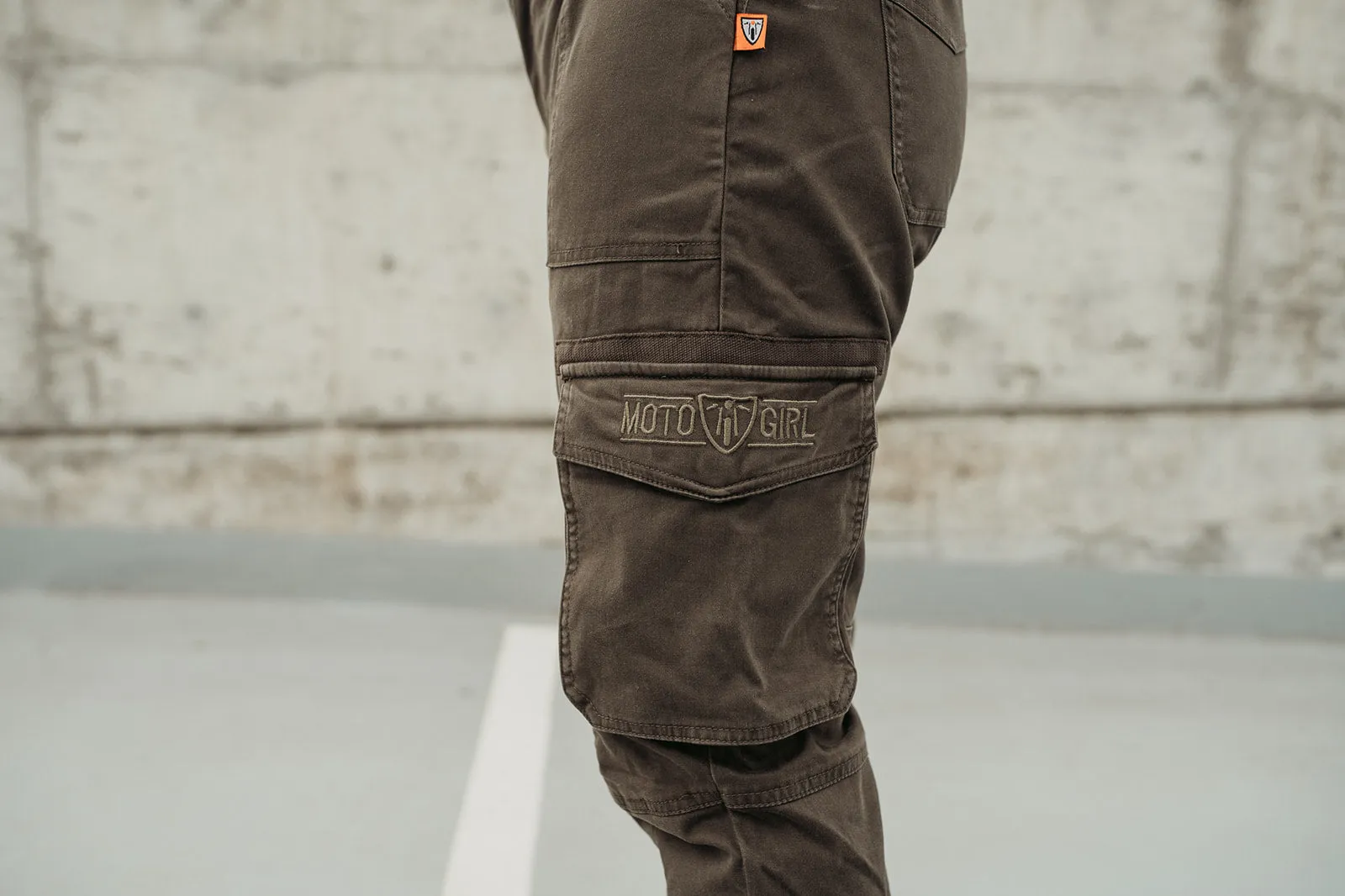 MotoGirl Lara Cargo Riding Pants - Olive Green