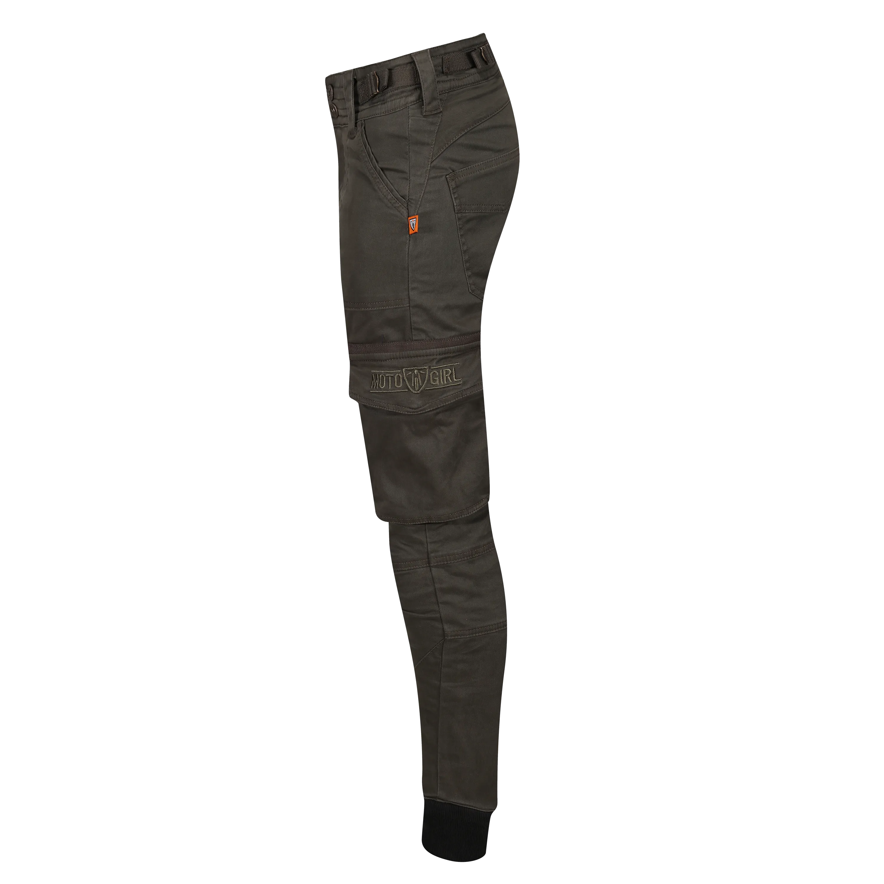 MotoGirl Lara Cargo Riding Pants - Olive Green