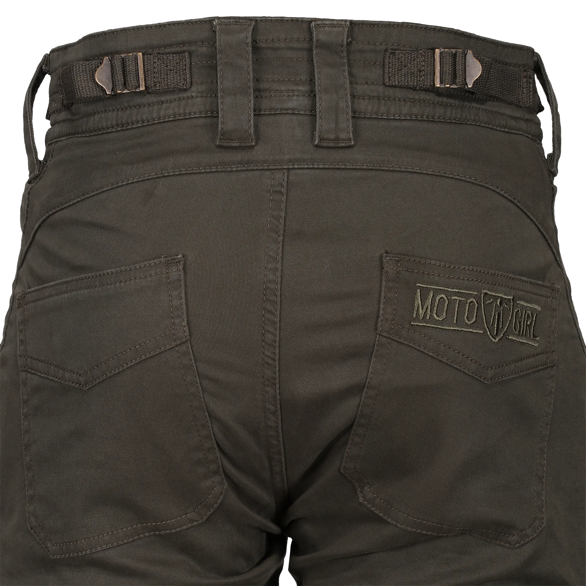 MotoGirl Lara Cargo Riding Pants - Olive Green