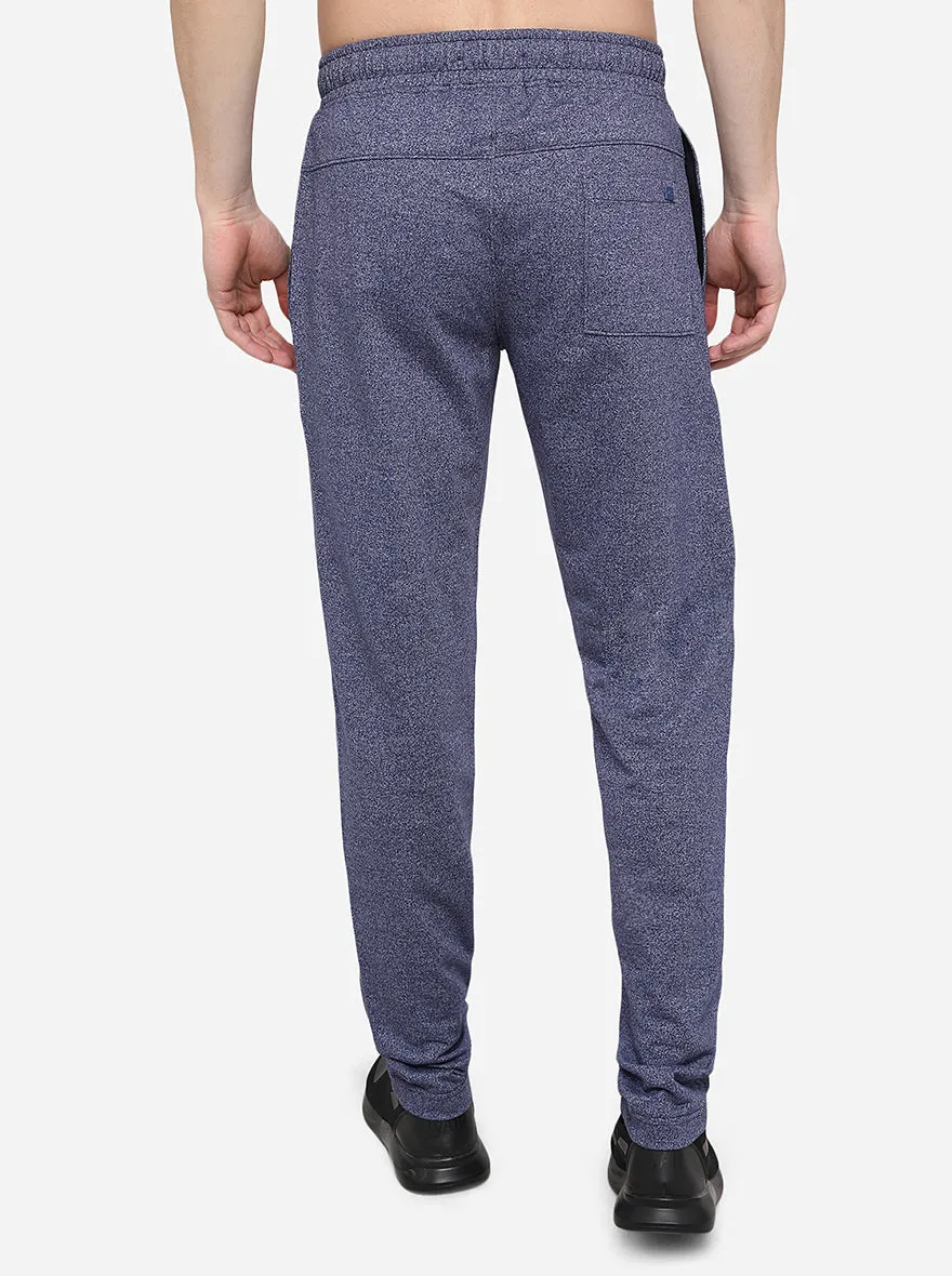 Navy Blue Solid Slim Fit Track Pants | JadeBlue