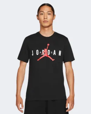 Nike Air Wordmark Men Basketball T-Shirt Black/Red Ck4212-013