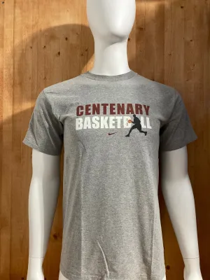 NIKE "CENTENARY BASKETBALL" Graphic Print Adult T-Shirt Tee Shirt S SM Small Gray Shirt